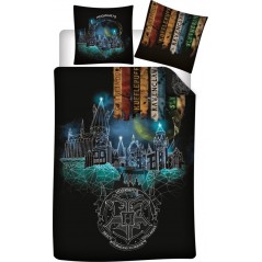Harry Potter Bettwäscheset - 1 Bettbezug 140x200 + 1 Kissenbezug 63...
