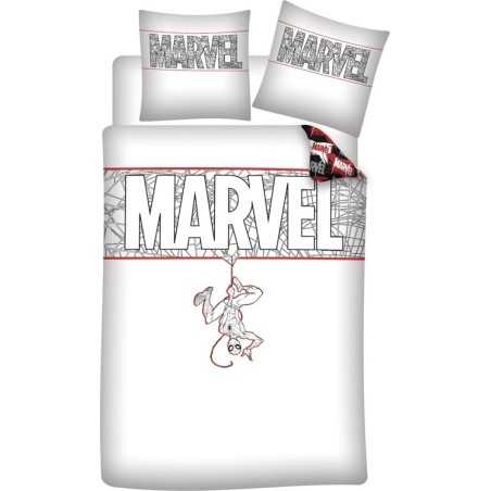 Parure de lit Spiderman - Set housse de couette Spider-Man En coton...