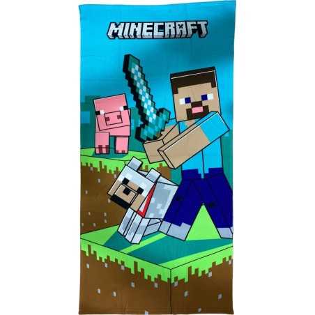 Drap de plage ou Serviette de bain Minecraft - Vente grossiste.fr