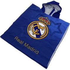 Poncho de bain Real Madrid à capuche - Vente grossiste.fr