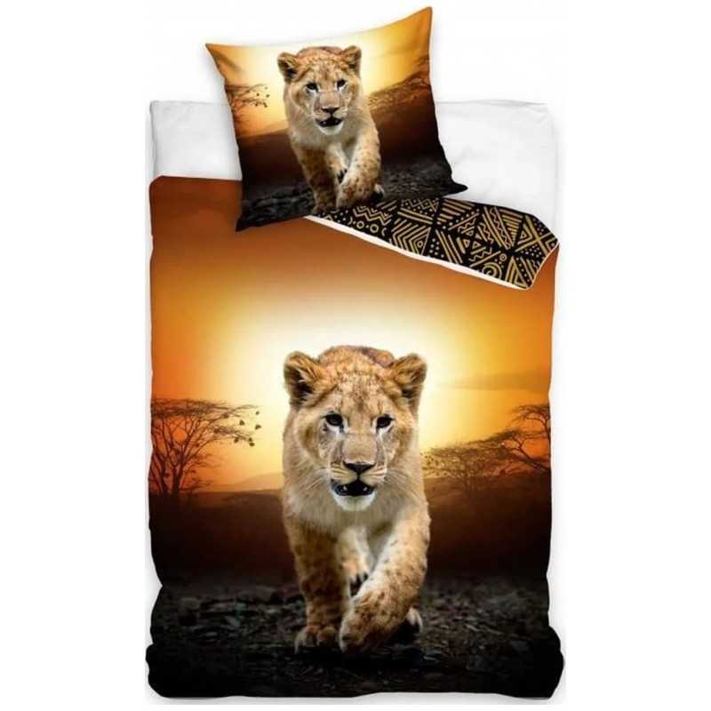 Parure Housse de couette Lion en coton - Vente grossiste.fr