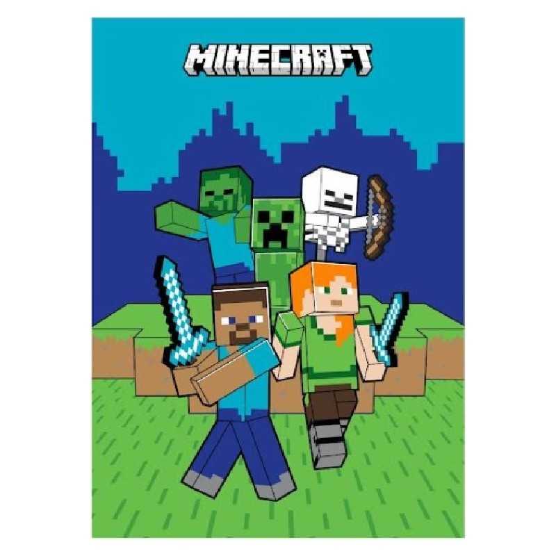 Fleecedeken Minecraft - vente-grossiste.fr