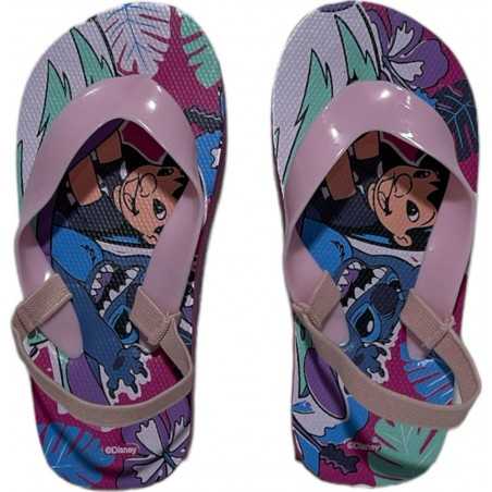 Tongs Stitch Disney avec bride élastiquée - Vente grossiste.fr