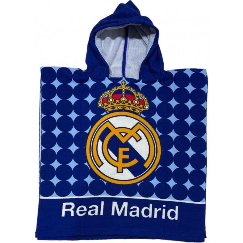 Poncho de bain Real Madrid à capuche - Vente grossiste.fr
