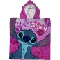 Poncho de bain Stitch Disney à capuche en coton - Vente grossiste.fr