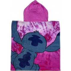 Poncho de bain Stitch Disney à capuche en coton - Vente grossiste.fr