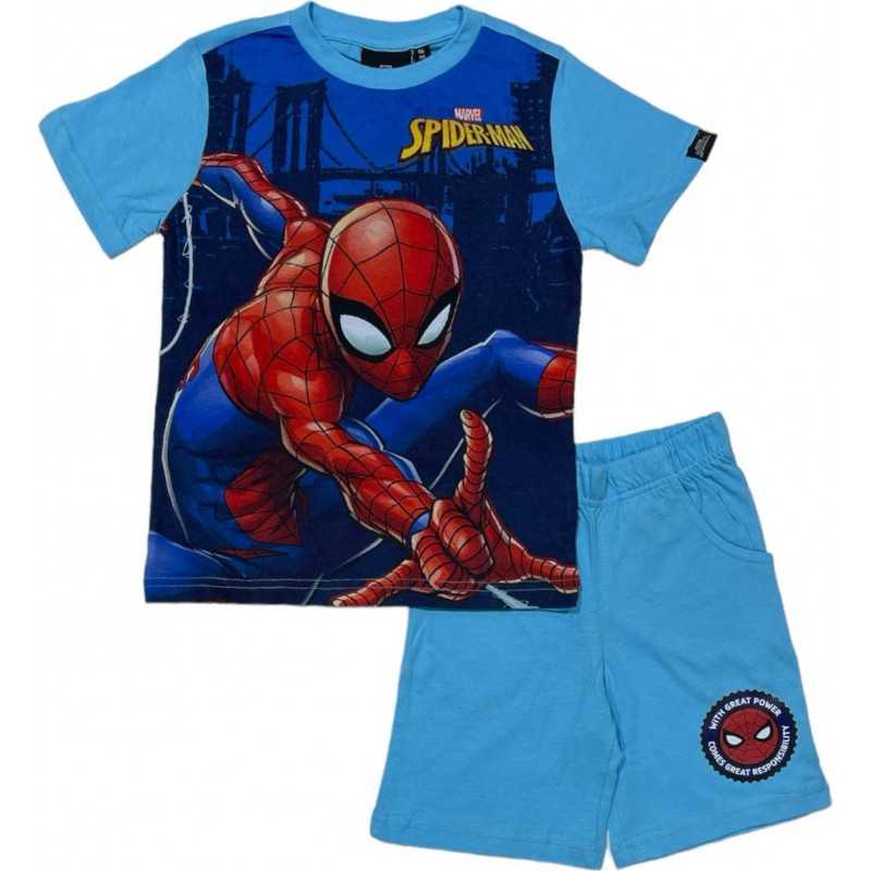 Ensemble T-shirt avec Short Spider-man Marvel - Vente grossiste.fr