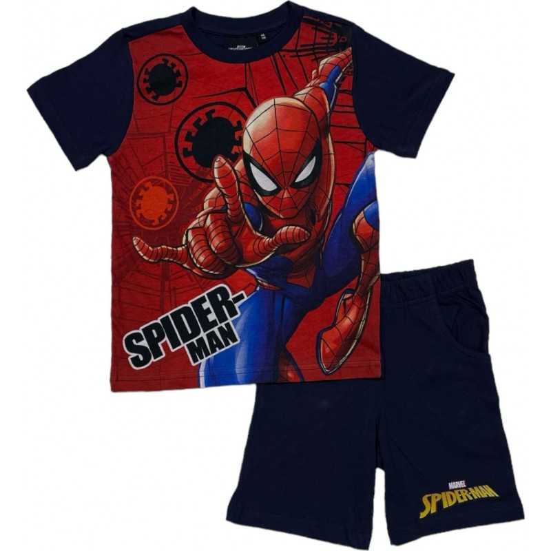 Ensemble T-shirt avec Short Spiderman Marvel - Vente grossiste.fr