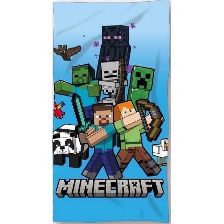 Drap de plage ou Serviette de bain Minecraft - Vente grossiste.fr
