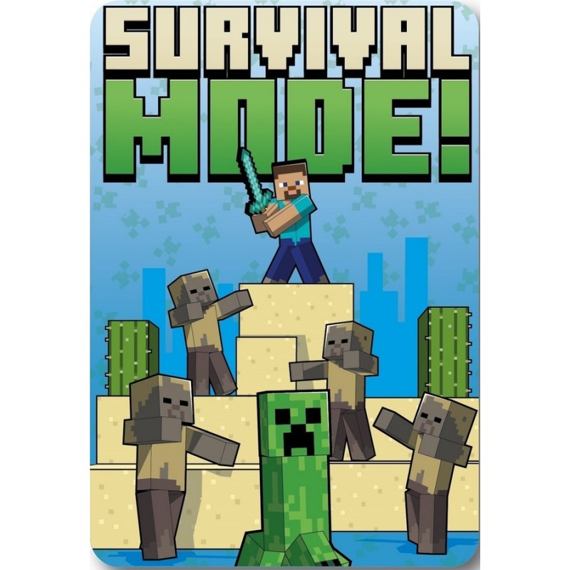 Fleecedeken Minecraft - vente-grossiste.fr