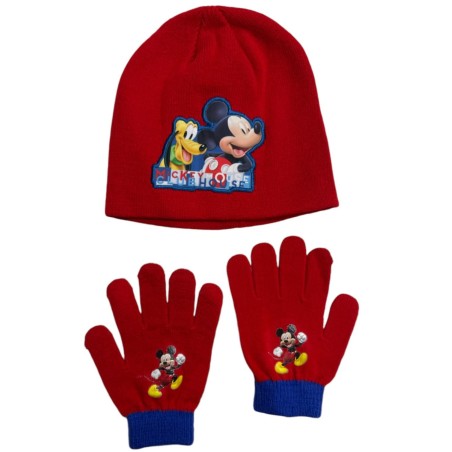 Set 2 pièces Mickey Disney bonnet et gants Mickey - Vente grossiste.fr