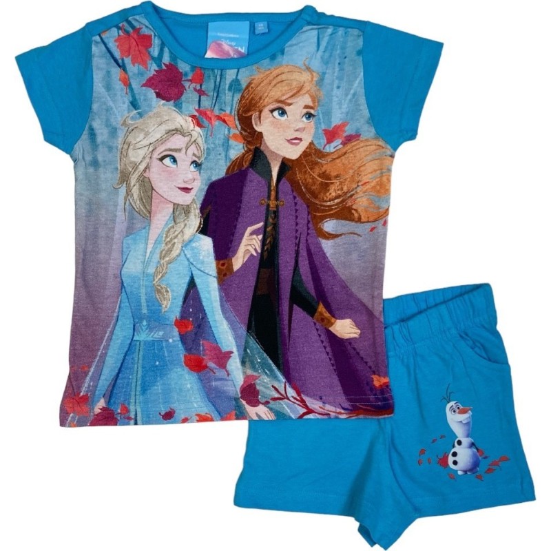 Ensemble T-shirt + Short Frozen 2 Disney - Vente grossiste.fr
