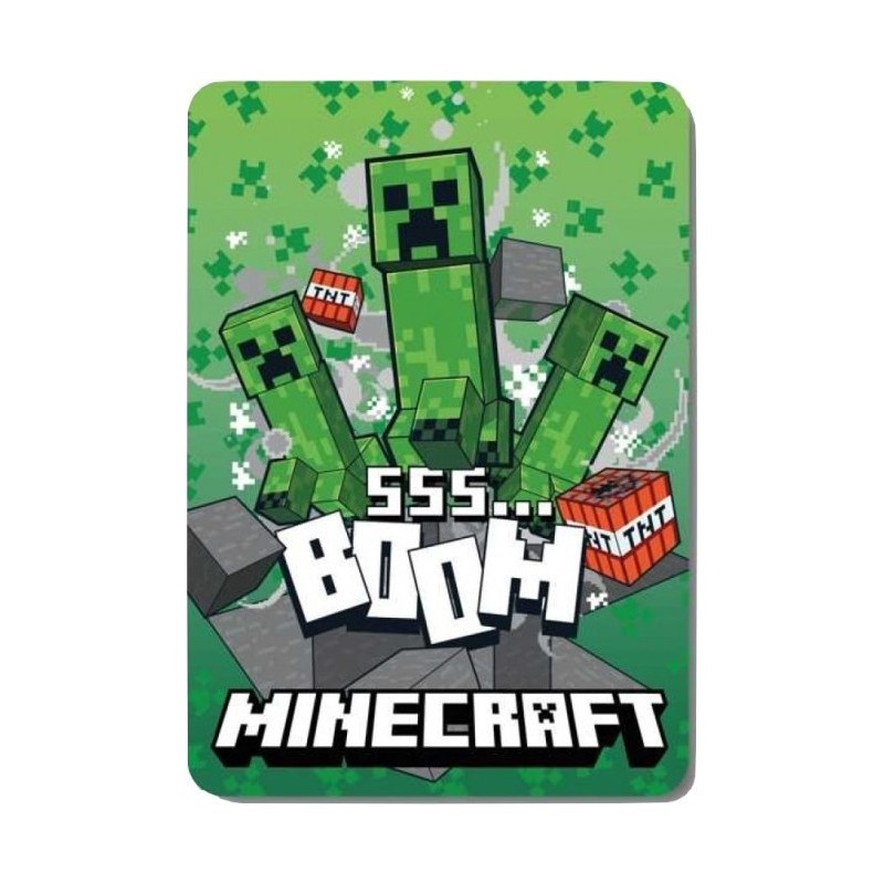 Plaid Polaire Minecraft - Vente grossiste.fr