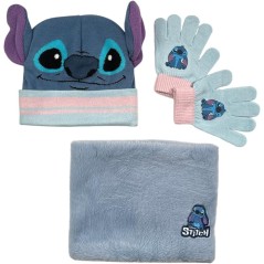 Set 3 Stück Mütze + Snood + Stitch Disney Handschuhe - vente-grossi...