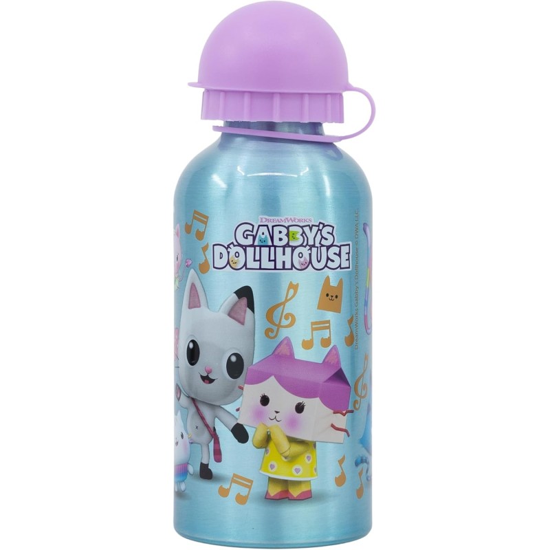 Gourde Aluminium Gabby's Dollhouse 400 ML - Vente grossiste.fr