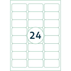 Pack of 10 A4 boards of 12 labels - vente-grossiste.fr