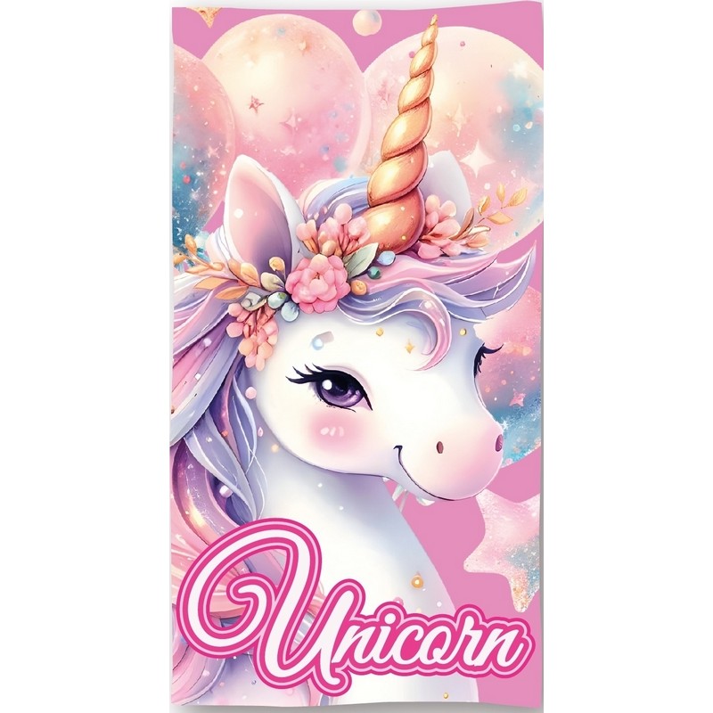 Drap de plage ou drap de bain Licorne - Vente grossiste.fr