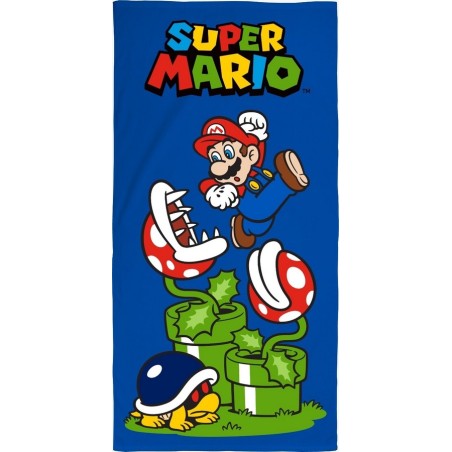 Serviette de plage ou Drap de bain Super Mario - Vente grossiste.fr