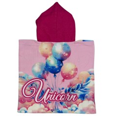 Poncho de bain Licorne à capuche - Vente grossiste.fr