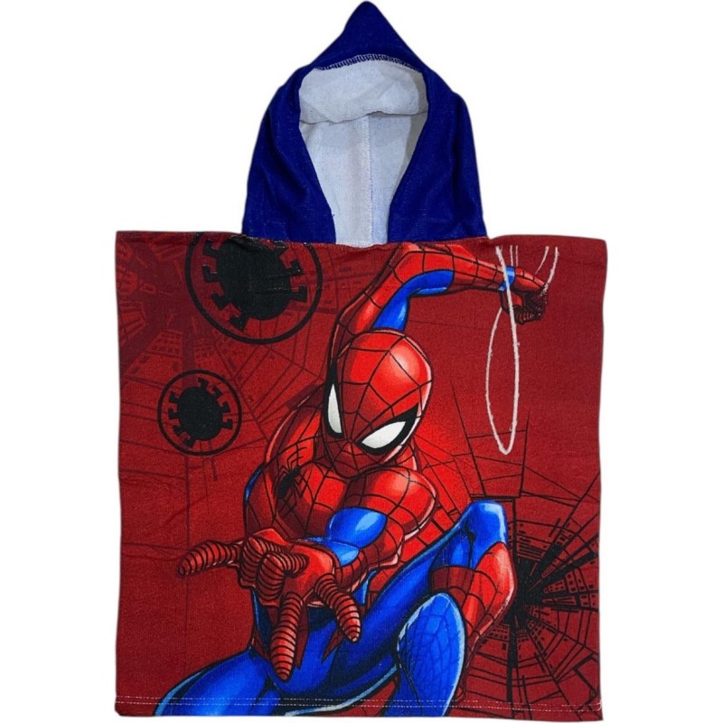 Poncho de bain Spider-Man à capuche - Vente grossiste.fr