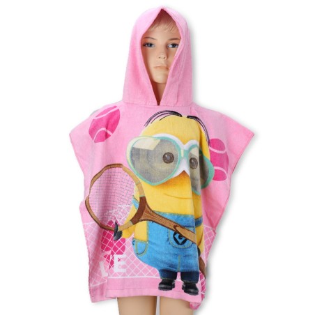 Minions poncho de baño de algodón -820-826 - vente-grossiste.fr