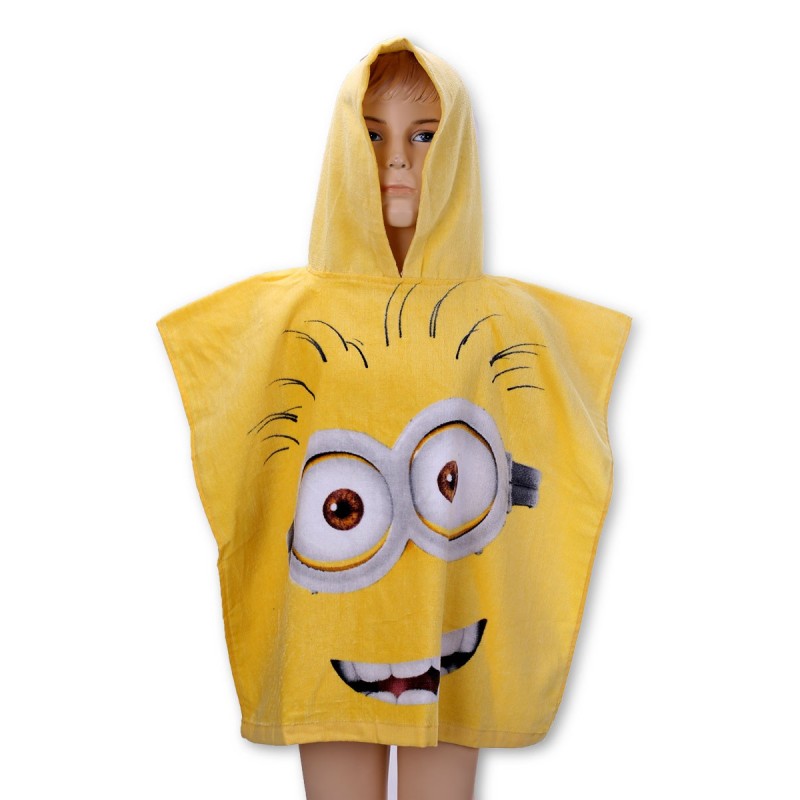 Poncho de bain coton Minions -820-799 - Vente grossiste.fr