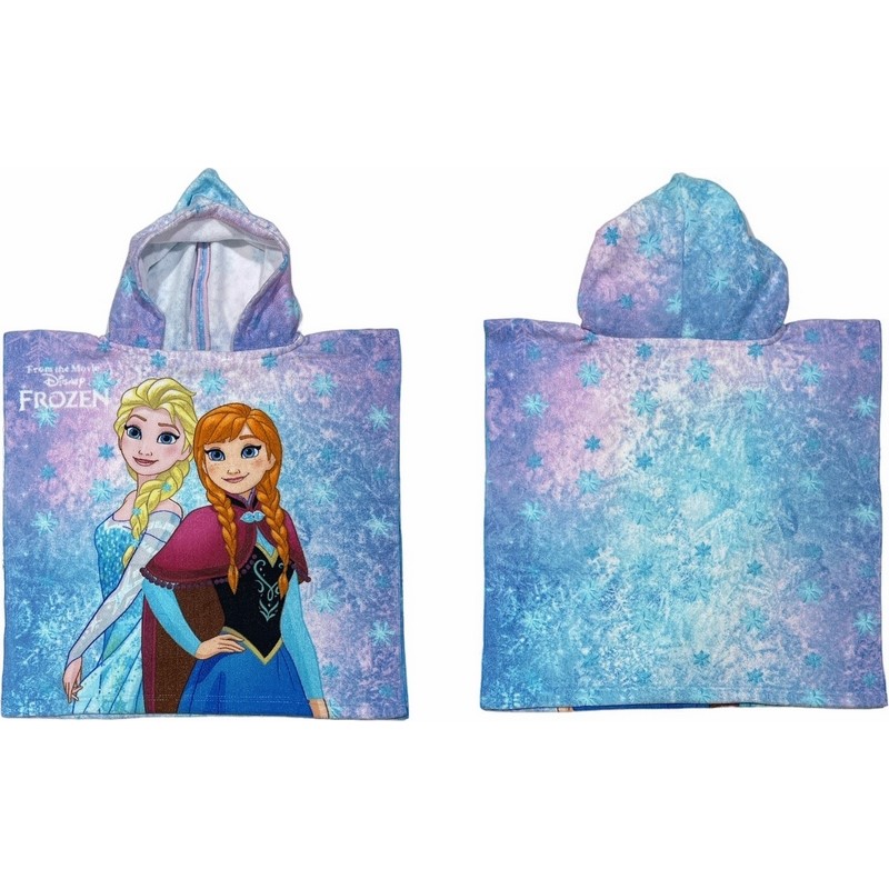 Poncho de bain La Reine des Neiges à capuche - Vente grossiste.fr