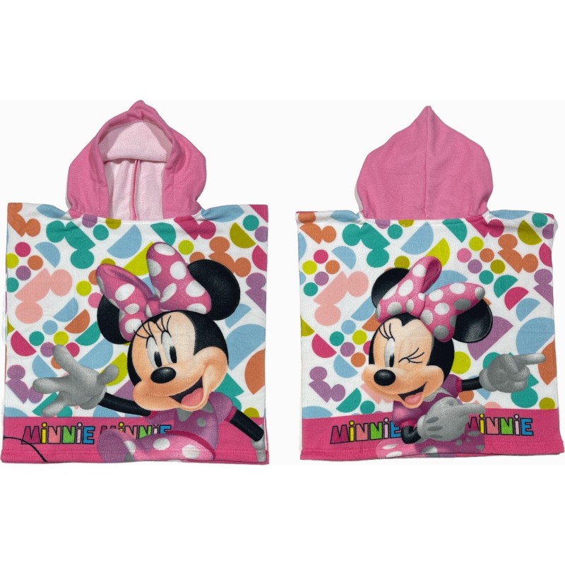 Poncho de bain Minnie Disney à capuche - Vente grossiste.fr