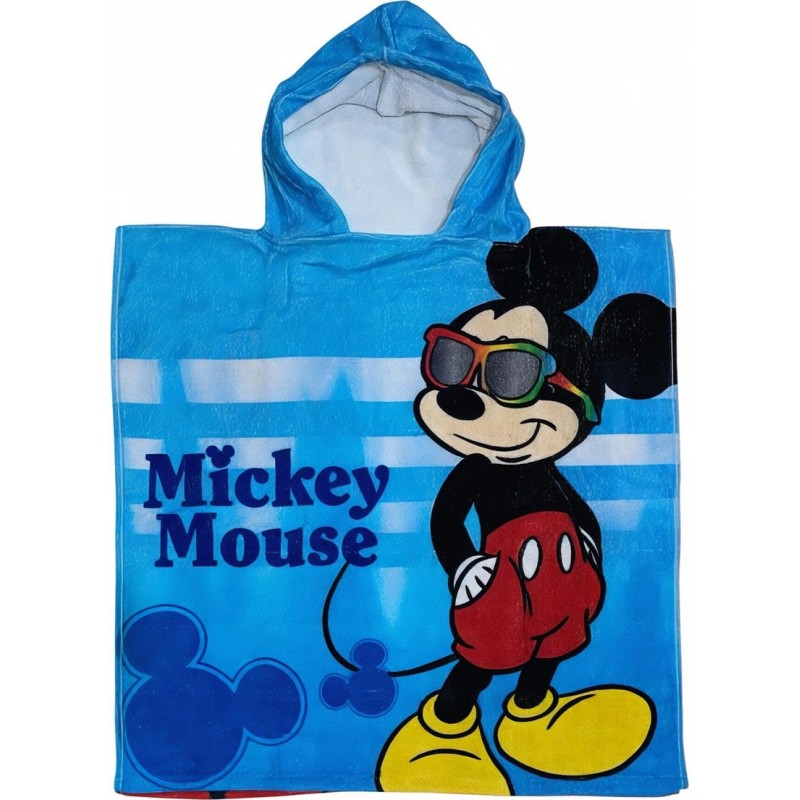 Poncho de bain Mickey Disney à capuche en coton - Vente grossiste.fr
