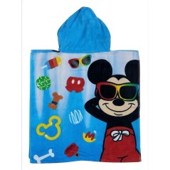 Poncho de bain Mickey Disney à capuche en coton - Vente grossiste.fr