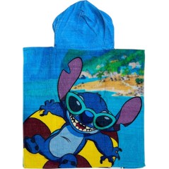 Poncho de baño con capucha de algodón Stitch Disney - vente-grossis...