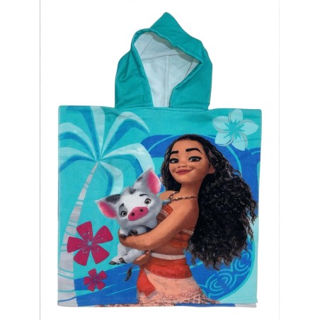 Poncho de bain Vaiana Disney à capuche - Vente grossiste.fr