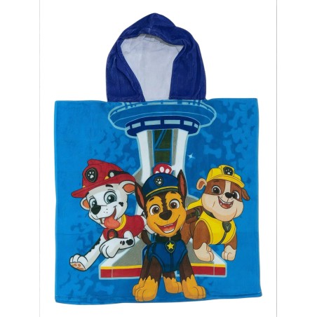 Badeponcho mit Kapuze aus Baumwolle von Paw Patrol - vente-grossist...