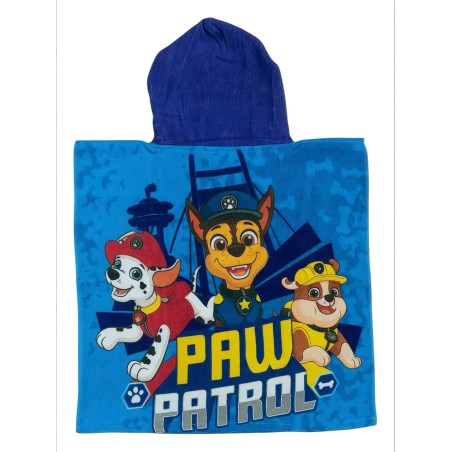 Badeponcho mit Kapuze aus Baumwolle von Paw Patrol