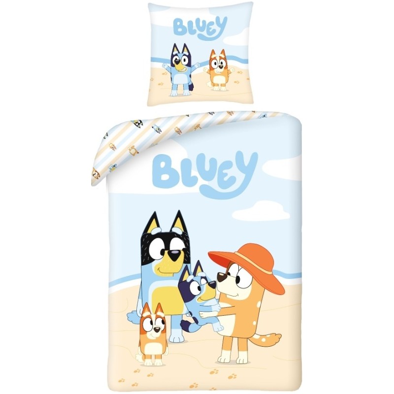 Parure de lit Bluey - housse de couette Bluey - Vente grossiste.fr