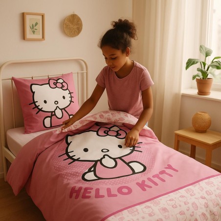 Parure de lit Hello Kitty - housse de couette Hello Kitty