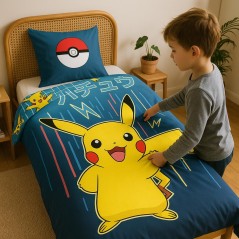 Parure de lit Pokémon - housse de couette Pokémon - Vente grossiste.fr