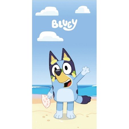Serviette de plage ou drap de bain Bluey en coton - Vente grossiste.fr