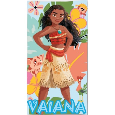 Serviette de plage ou drap de bain Vaiana Disney - Vente grossiste.fr