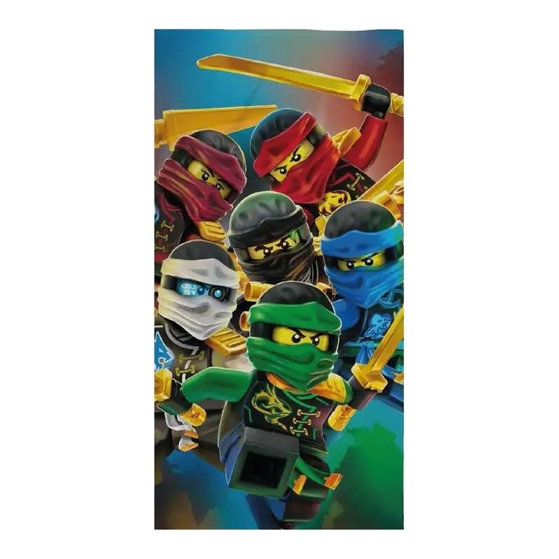 Drap de plage ou Serviette de bain Lego Ninjago - Vente grossiste.fr