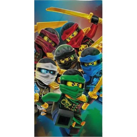 Drap de plage ou Serviette de bain Lego Ninjago - Vente grossiste.fr