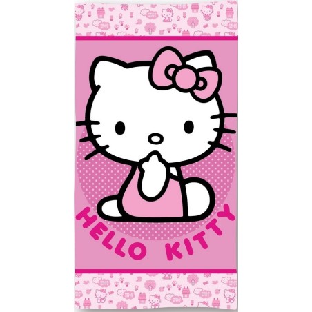 Drap de plage ou Serviette de bain Hello Kitty - Vente grossiste.fr