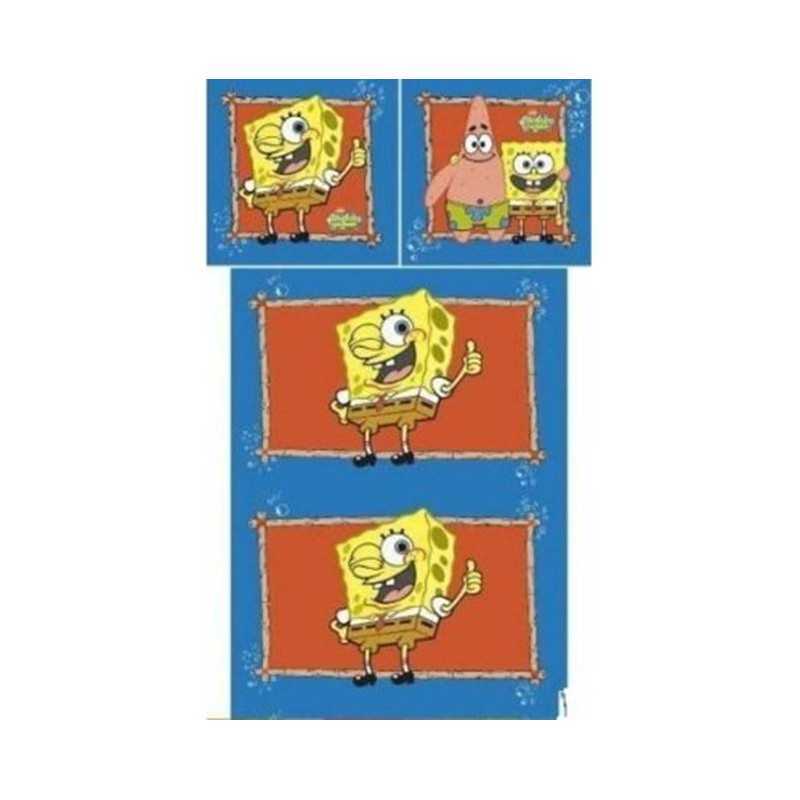 Set copripiumino Sponge bob 140x200cm e coperchio Sponge Bob - vent...