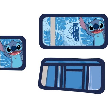 Portefeuille Stitch Disney en bleu - Vente grossiste.fr