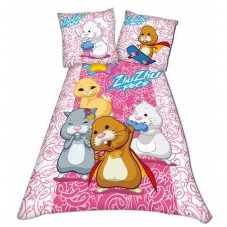 ZHU ZHU PETS - Pink bed linen set - vente-grossiste.fr