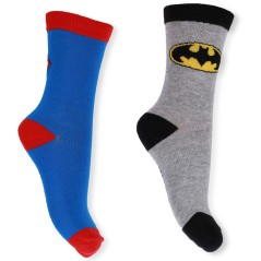 Lot De 2 Paires De Chaussettes Superman et Batman - New discount.com