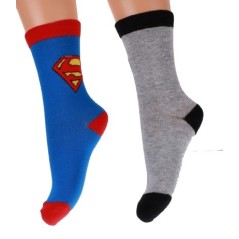 Lot De 2 Paires De Chaussettes Superman et Batman - New discount.com