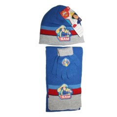 Set 3 pieces Bonnet + scarf + gloves Sam the Fireman, New discount....