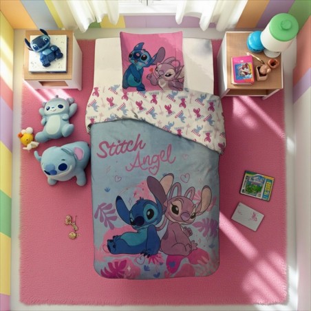 Parure housse de couette Stitch En coton