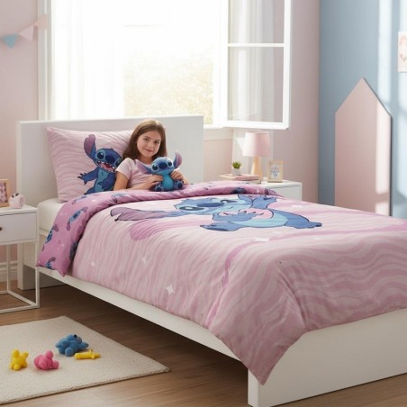 Parure housse de couette Stitch En coton